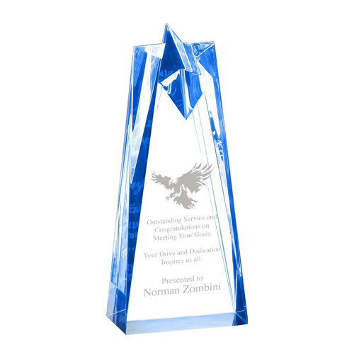 Sculpted Star Award (Blue)