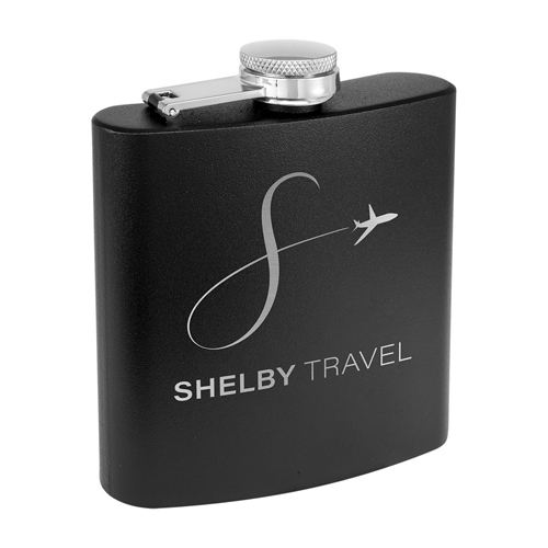 Matte Black Powder Coated Stainless Steel Flask