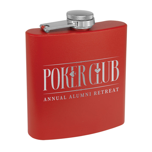 Matte Red Powder Coated Stainless Steel Flask