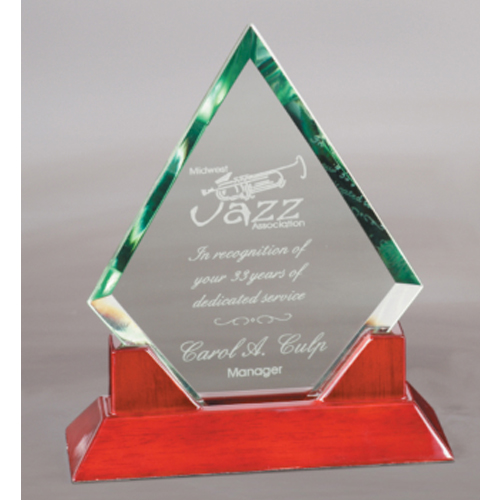 FREE customised Engraving work logo event Cosmic Mirror Jade Glass Trophy Award 