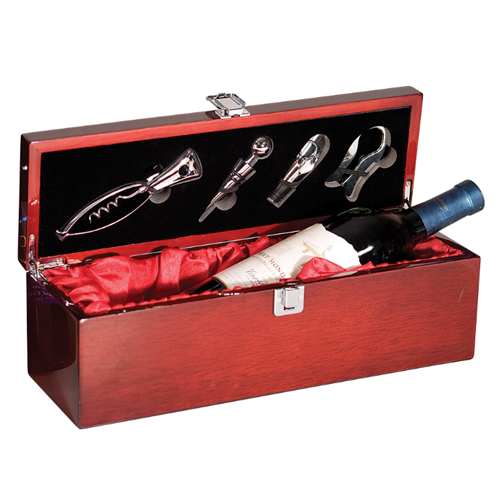Wine Box with Tools in Rosewood Piano Finish